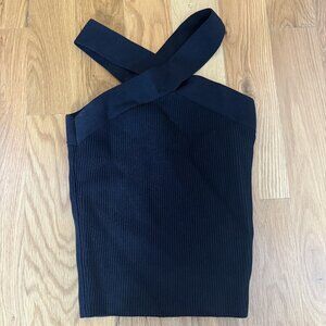 Babaton Sculpt Knit Criss Cross Tank, Sz S